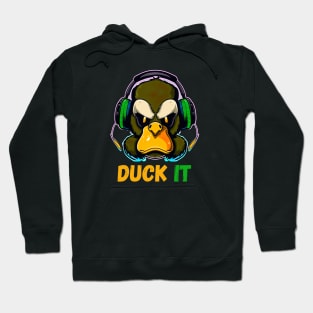 Duck it, Duck with headphones, Duck is my Spirit Animal, Animal Spirit Art Designs Hoodie